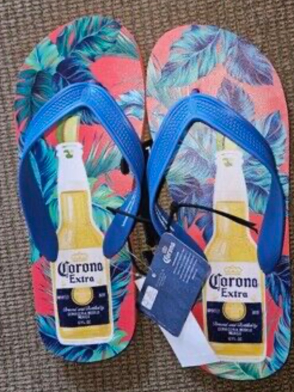 Corona Extra Men's Tropical Flip Flop Sandals Size 11